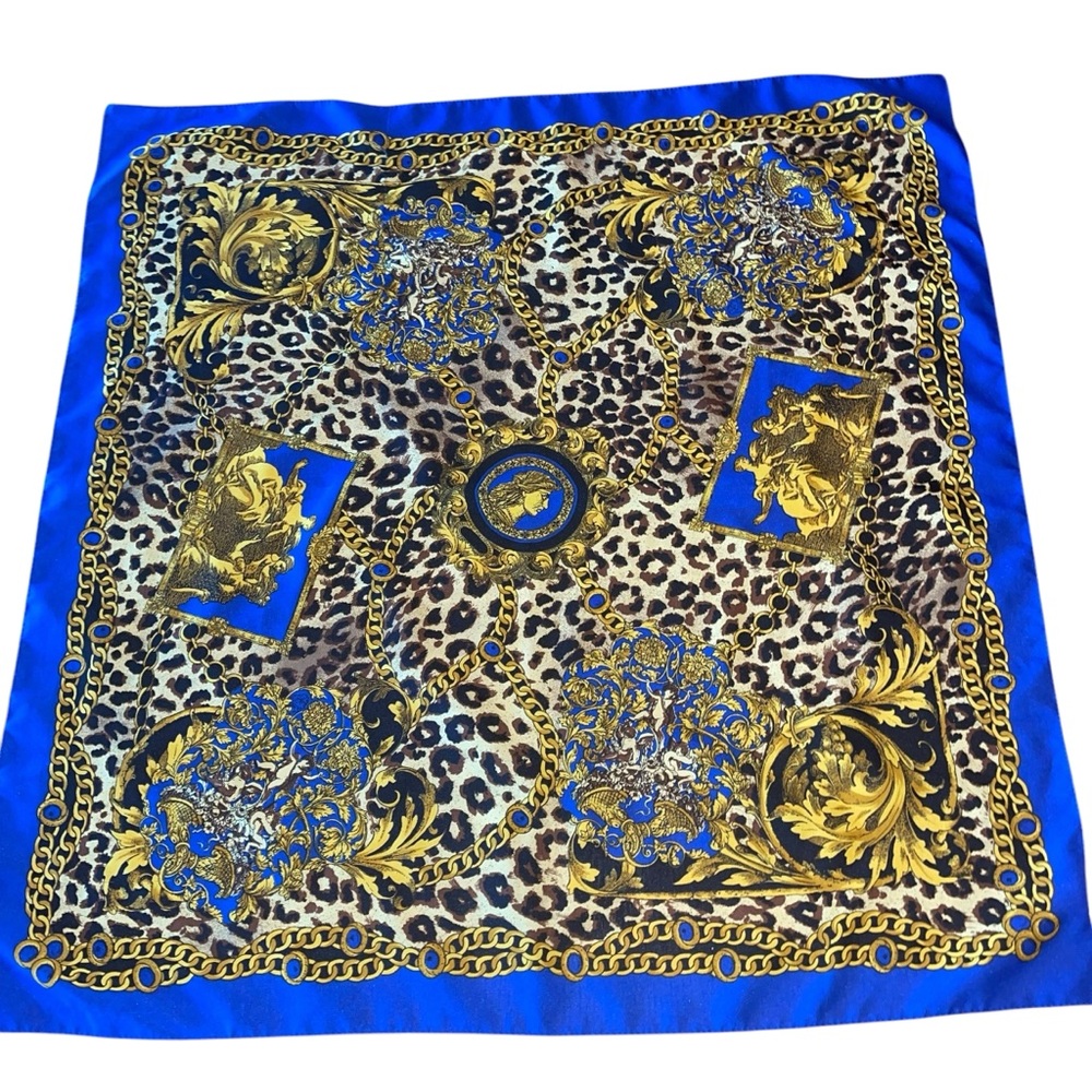 Vintage Berkshire Women's Baroque Animal Print 30"×30" Scarf Made In Italy